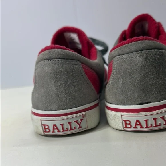 Bally Unisex Red and Gray Sneakers Vibrant Two-Tone Design - Picture 3 of 9
